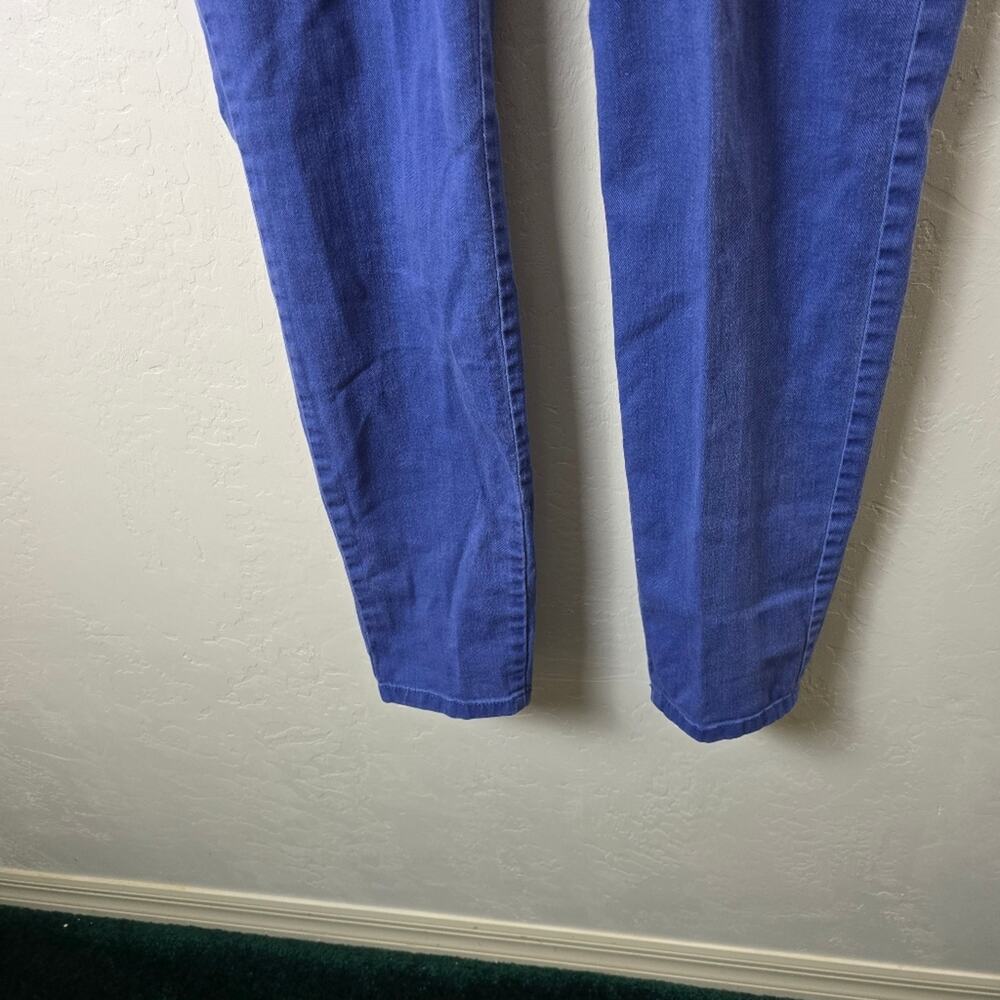 Y2K Distressed Straight Leg Jeans Size 12 Grunge Indie Blue Denim Lowkey Alt - Picture 9 of 13